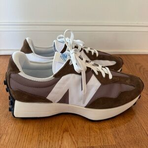 New Balance 327 Brown and White Sneakers